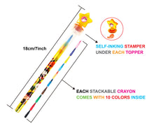 Load image into Gallery viewer, Halloween Stackable Crayon with Stamper Topper