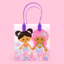 Load image into Gallery viewer, Rainbow Mermaid Party Favor Treat Bags - Set of 6 or 12