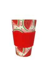 Load image into Gallery viewer, Eco-Friendly Reusable Plant Fiber Travel Mug with Watermelon Design