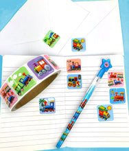 Load image into Gallery viewer, Train Stickers 100 Stickers/Dispenser, Pack of 1, 6 or 12 Dispensers