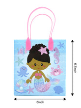 Load image into Gallery viewer, Rainbow Mermaid Party Favor Treat Bags - Set of 6 or 12