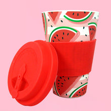 Load image into Gallery viewer, Eco-Friendly Reusable Plant Fiber Travel Mug with Watermelon Design