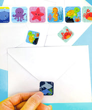 Load image into Gallery viewer, Ocean Animals Stickers 100 Stickers/Dispenser, Pack of 1, 6 or 12 Dispensers