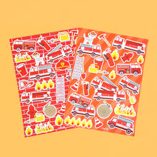 Load image into Gallery viewer, Fire Trucks Stickers