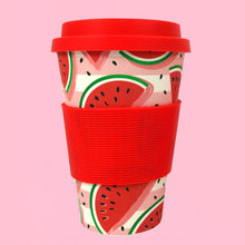 Load image into Gallery viewer, Eco-Friendly Reusable Plant Fiber Travel Mug with Watermelon Design
