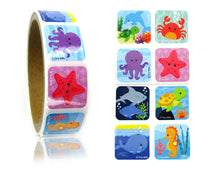 Load image into Gallery viewer, Ocean Animals Stickers 100 Stickers/Dispenser, Pack of 1, 6 or 12 Dispensers