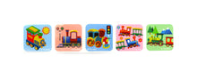 Load image into Gallery viewer, Train Stickers 100 Stickers/Dispenser, Pack of 1, 6 or 12 Dispensers