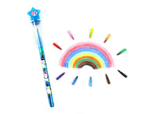 Load image into Gallery viewer, Penguin Stackable Crayon with Stamper Topper