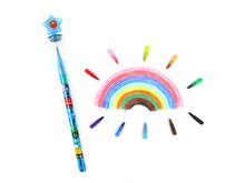 Load image into Gallery viewer, Vehicle Stackable Crayon with Stamper Topper