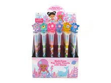 Load image into Gallery viewer, Rainbow Mermaid Stackable Crayon with Stamper Topper