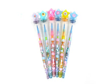 Load image into Gallery viewer, Rainbow Mermaid Stackable Crayon with Stamper Topper