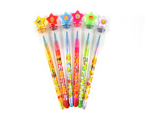 Load image into Gallery viewer, Emoji Stackable Crayon with Stamper Topper
