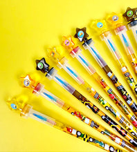 Load image into Gallery viewer, Construction Stackable Crayon with Stamper Topper