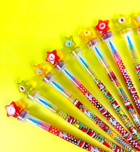 Load image into Gallery viewer, Fire Truck Stackable Crayon with Stamper Topper