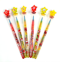 Load image into Gallery viewer, Fire Truck Stackable Crayon with Stamper Topper