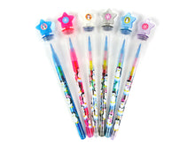 Load image into Gallery viewer, Penguin Stackable Crayon with Stamper Topper