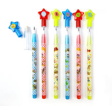 Load image into Gallery viewer, Western Cowboys & Cowgirls Stackable Multi Point Pencils - Set of 6
