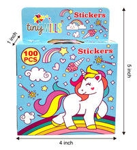 Load image into Gallery viewer, Unicorn Stickers 100 Stickers/Dispenser, Pack of 1, 6 or 12 Dispensers