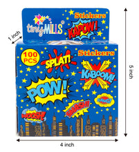 Load image into Gallery viewer, Superhero Stickers 100 Stickers/Dispenser, Pack of 1, 6 or 12 Dispensers