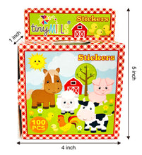 Load image into Gallery viewer, Farm Animals Barnyard Stickers 100 Stickers/Dispenser, Pack of 1 or 6 or 12 Dispensers