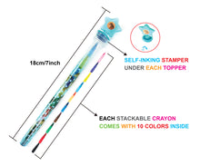 Load image into Gallery viewer, Horses Stackable Crayon with Stamper Topper