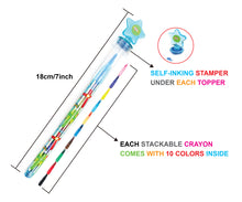 Load image into Gallery viewer, Religious Stackable Crayon with Stamper Topper