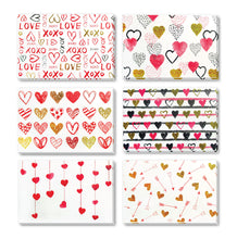 Load image into Gallery viewer, Hearts Assorted Greeting Cards for All Occasions and Valentine's Day - 6 Design