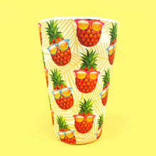 Load image into Gallery viewer, Eco-Friendly Reusable Plant Fiber Travel Mug with Pineapple Sunglasses Design