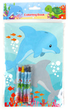 Load image into Gallery viewer, Sea Life Ocean Animals Coloring Books with Crayons Party Favors - Set of 6 or 12