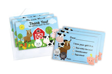 Load image into Gallery viewer, Farm Animals Fill-in Birthday Thank You Cards for Kids