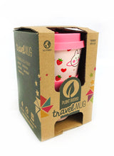 Load image into Gallery viewer, Eco-Friendly Reusable Plant Fiber Travel Mug with Pink Bunny Design