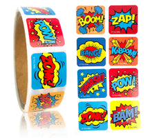 Load image into Gallery viewer, Superhero Stickers 100 Stickers/Dispenser, Pack of 1, 6 or 12 Dispensers