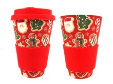 Load image into Gallery viewer, Eco-Friendly Reusable Plant Fiber 14 oz Travel Mug with Christmas Cookies Design