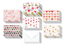 Load image into Gallery viewer, Hearts Assorted Greeting Cards for All Occasions and Valentine's Day - 6 Design