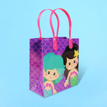 Load image into Gallery viewer, Mermaid Party Favor Bags Treat Bags - Set of 6 or 12