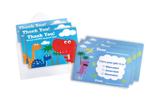 Load image into Gallery viewer, Dinosaur Fill-in Birthday Thank You Cards for Kids