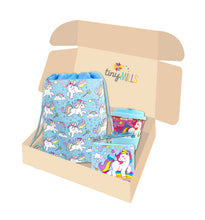 Load image into Gallery viewer, Blue Unicorn Birthday Party Gift Boxes for Kids