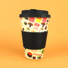 Load image into Gallery viewer, Eco-Friendly Reusable Plant Fiber Travel Mug with Sushi Design
