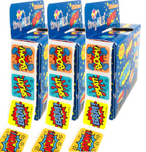 Load image into Gallery viewer, Superhero Stickers 100 Stickers/Dispenser, Pack of 1, 6 or 12 Dispensers