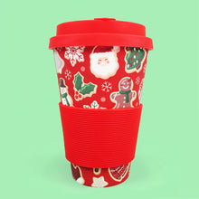 Load image into Gallery viewer, Eco-Friendly Reusable Plant Fiber 14 oz Travel Mug with Christmas Cookies Design