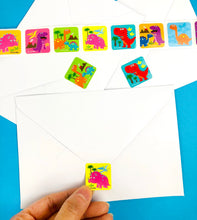 Load image into Gallery viewer, Dinosaur Stickers 100 Stickers/Dispenser, Pack of 1 or 6 or 12 Dispensers