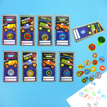 Load image into Gallery viewer, Monster Truck Valentine's Day Cards with Stampers for Classroom Exchange