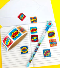 Load image into Gallery viewer, Superhero Stickers 100 Stickers/Dispenser, Pack of 1, 6 or 12 Dispensers