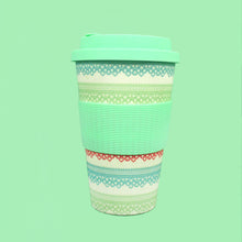 Load image into Gallery viewer, Eco-Friendly Reusable Plant Fiber Travel Mug with Lace Design