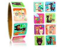 Load image into Gallery viewer, Llamas Alpacas Stickers 100 Stickers/Dispenser, Pack of 1, 6, or 12 Dispensers
