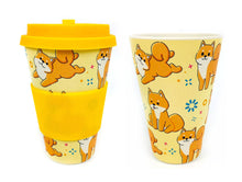 Load image into Gallery viewer, Eco-Friendly Reusable Plant Fiber Travel Mug with Shiba Inu Dog Design