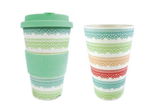 Load image into Gallery viewer, Eco-Friendly Reusable Plant Fiber Travel Mug with Lace Design