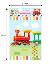 Load image into Gallery viewer, Train Coloring Books with Crayons Party Favors - Set of 6 or 12