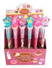 Load image into Gallery viewer, Donuts Stackable Crayon with Stamper Topper