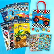 Load image into Gallery viewer, Monster Trucks Party Favor Bundle for 12 Kids